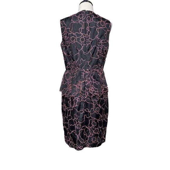 Diane Von Furstenberg Leni Interlaced Sleeveless Silk Floral Dress Size 8 - Picture 6 of 9